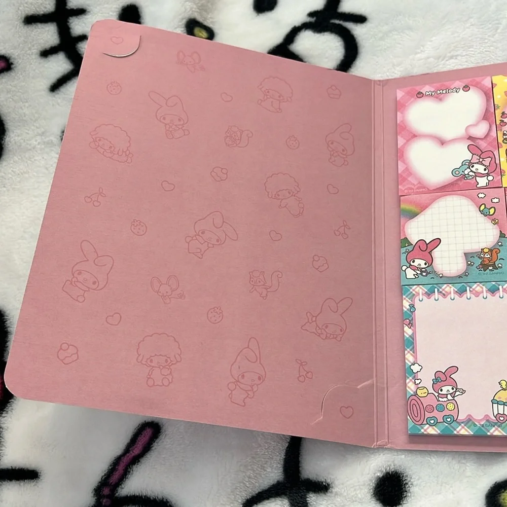 My Melody Memo Book-Style Set of Sticky Notes and Stationary Pages